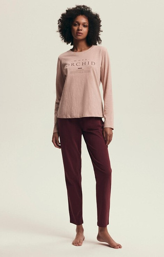 43733 Дамски комплект пижама Dorla Henderson Orchid – памук, дълъг ръкав и панталон