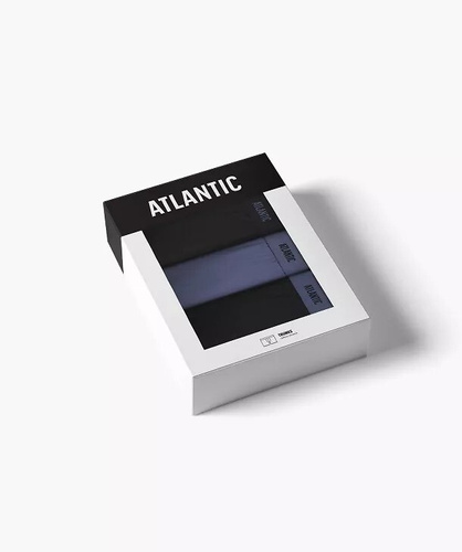 Мъжки боксерки Atlantic 3MH-0111 A3 3 броя, черен-деним – 95% памук, прилепнали