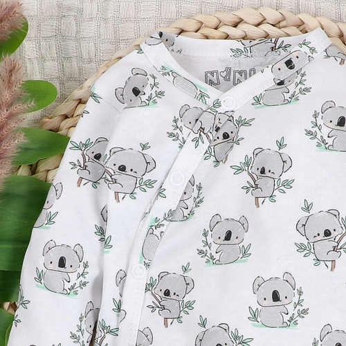 ABN-5201 Боди тип копрета Nini Sweet Koala бяло 100% органичен памук