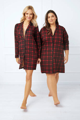 Nicola нощница с разкопчани копчета Италианска мода - принт 