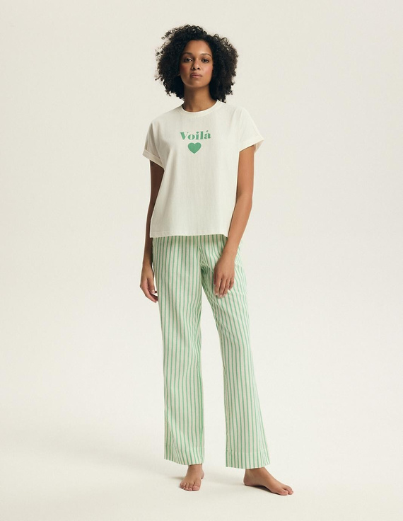 Дамска пижама Henderson Darlan 43707 – памук, дълги панталони, принт