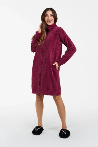 Дамски халат Rena Италианска мода - бордо