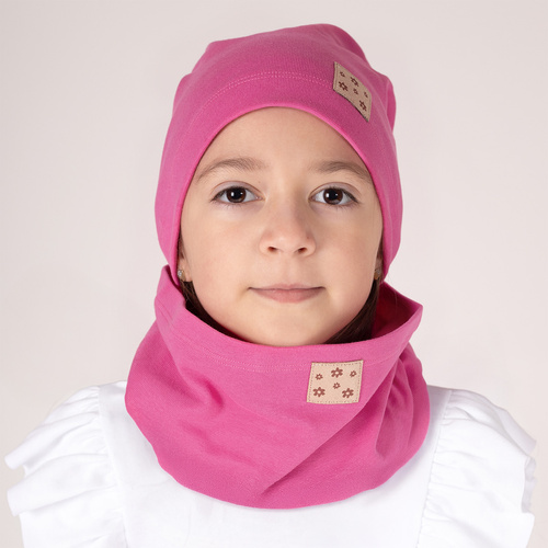 141304 Комплект шапка + шал Nicol - розов