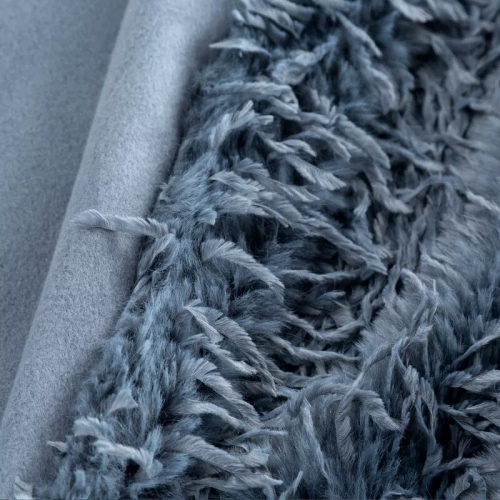 Одеяло Adore, рошаво, пухкаво покривало за легло Eurocurtains, тъмносиньо