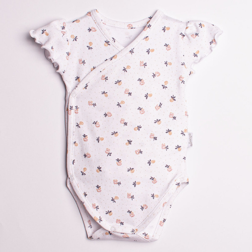 Бебешко боди с къс ръкав и цветен принт – Nicol, 220094