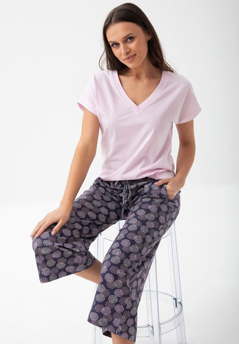 314 Дамска пижама Luna - розово лилаво