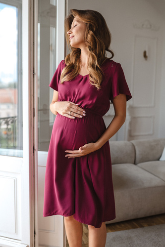 Milk&Love Lovely Dress рокля за бременни и кърмене в ягода