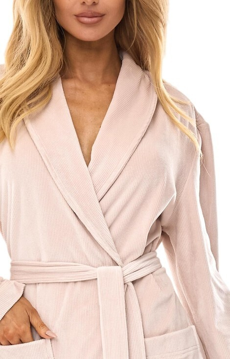 2510 Дамски дълъг ангорски халат Aura L&L – мек, топъл