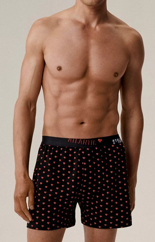 2GMB-011 Мъжки боксерки Atlantic - памучни, с принт на сърце, комплект от 2 броя