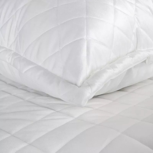 Ria 6 Декоративно кадифено кувертюра европердета бяло