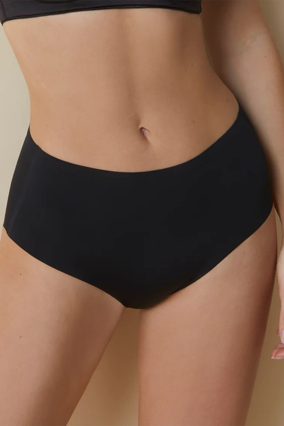 503 Дамски слипове Maxi Braga Selene, черни - с висока талия, безшевни, оформящи