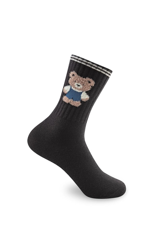 Be Snazzy SK-136 дамски чорапи Мечета черни зимни меки без стягане
