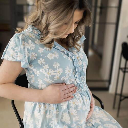 Linda Maternity нощница за кърмене Eevi - синя