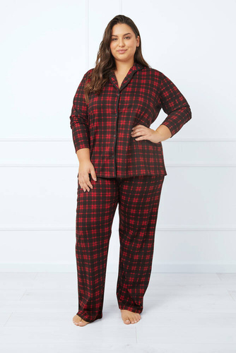 Nicola Дамска пижама с дълъг ръкав и дълъг панталон Италианска мода - принт