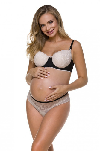 3116 Lupoline-черен-бежов сутиен за кърмачки