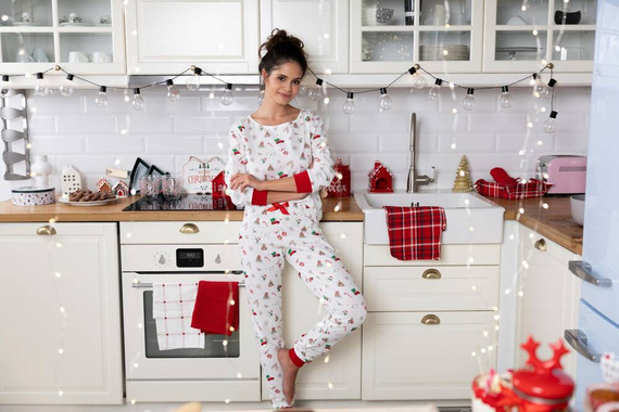 Дамска пижама Samantha Sensis -ecru