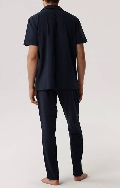 BNMP-002 Мъжка пижама с къс ръкав Atlantic - тъмносиня