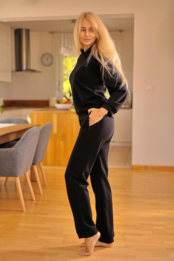 Дамски анцуг Brav Mirale | Удобен памучен комплект | Полско производство - черни