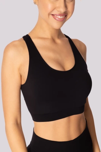 Базово горнище спортен сутиен Mona черен