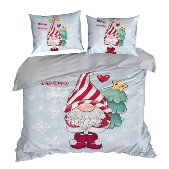 Микрофибърни еврозавеси Beiner Коледно спално бельо – спрайт, сиво, меко и бързосъхнещо