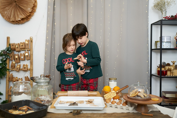 Детска пижама Tess Италианска мода - зелена/принт 