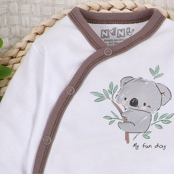 ABN-5202 Боди тип копрета Nini Sweet Koala бяло 100% органичен памук