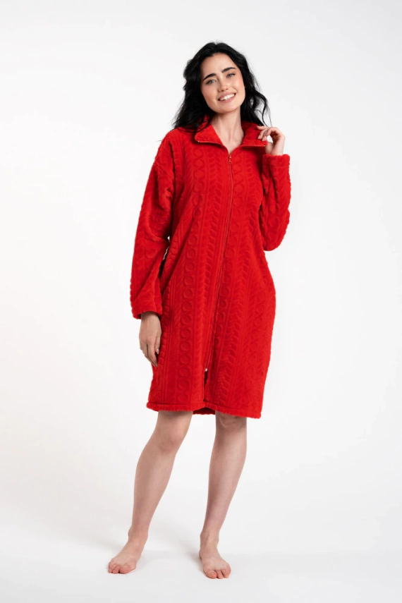 Дамски халат Rena Италианска мода - червен