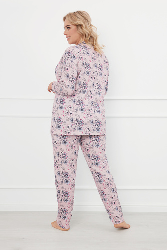 Toliana Дамска пижама с дълъг ръкав и дълъг панталон Италианска мода 