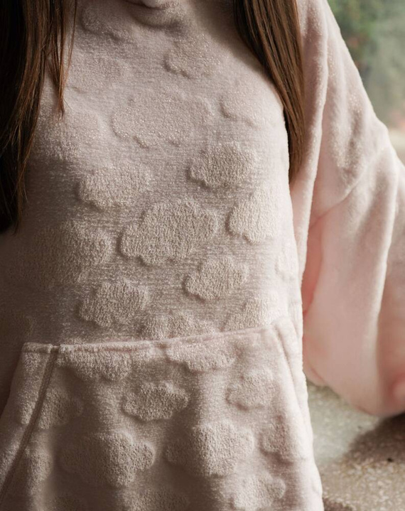 Runa Дамска блуза с качулка Италианска мода - розово 