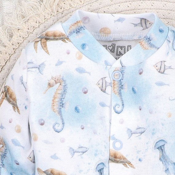 ABN-5454 Бебешки кафтан Sea Of Joy Nini – органичен памук, закопчаване с щракване