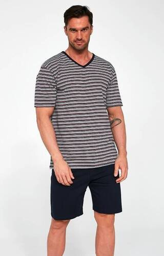 330/41 Мъжка пижама с къс ръкав, шорти Cornette, сив меланж