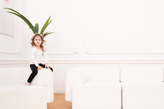 Tosia Тениска за момичета, дълъг ръкав Италианска мода - бяла 