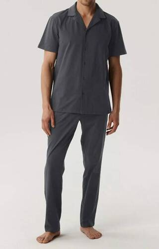 BNMP-002 Мъжка пижама с къс ръкав Atlantic - тъмно сива