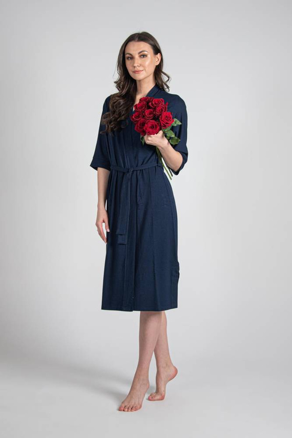 942 Visa Дълъг халат De Lafense - тъмносин