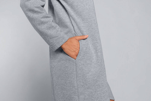 Grafi Дамски халат с цип Италианска мода - меланж 