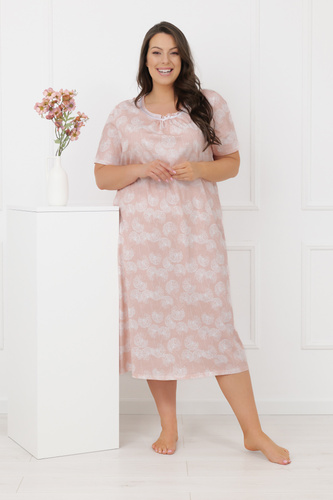 Дамска нощница Eleni Italian Fashion 100% памук, къс ръкав