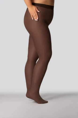 Чорапогащи Elizabeth Queen Size 70 den, цвят черно кафе – гладки, матови, цветни, удобни