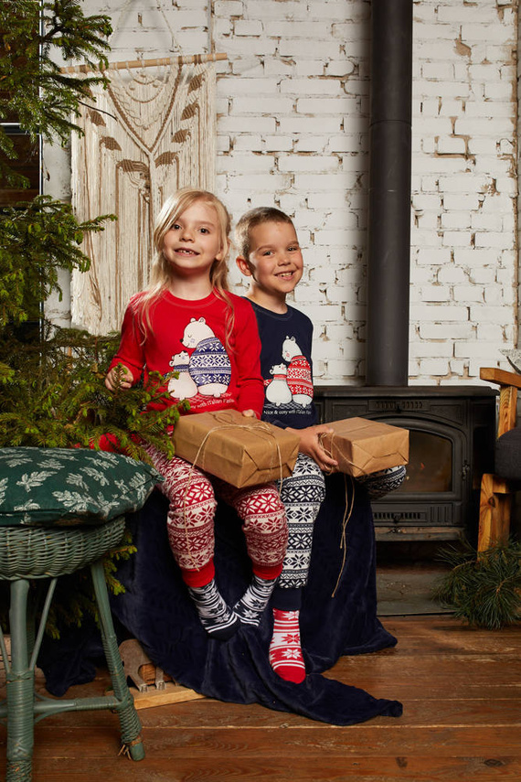 Arktyka Детска пижама Италианска мода - червена/принт