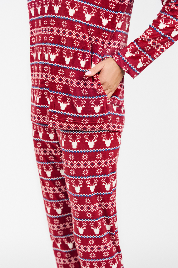 Исландски поларен комплект за жени Италианска мода - бордо принт 