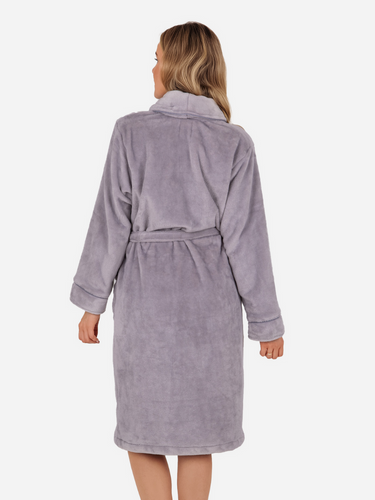 Rosa Дамски поларен халат ByShelly - светло сив