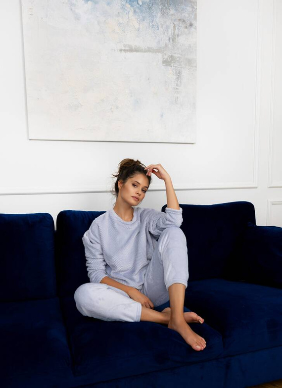 Дамска пижама Esme Soft Sensis - сива