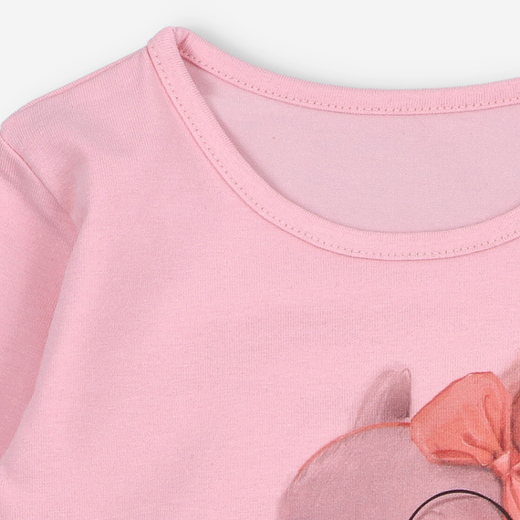 KAR-3011 Блуза с дълъг ръкав Lagarto Verde за момичета, розова – стилна, памучна, полско производство