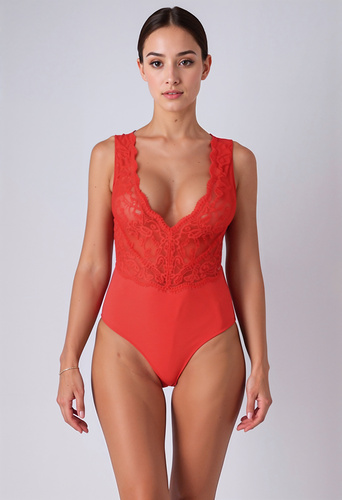 Evalie Body Red Passion red – елегантен дамски боди