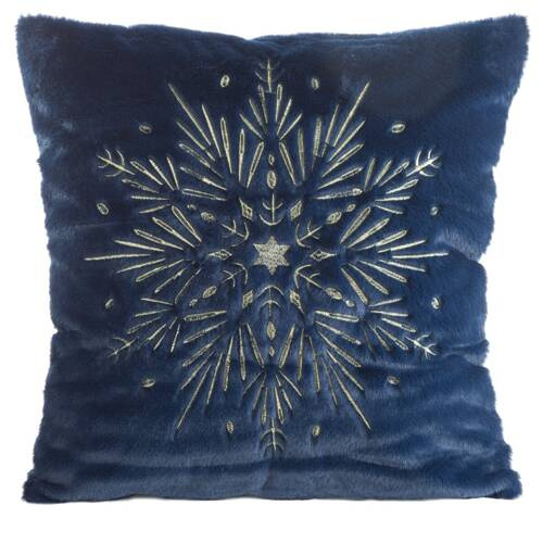 Ch 119C Калъфка за възглавница Коледна звезда Европердета морско синьо