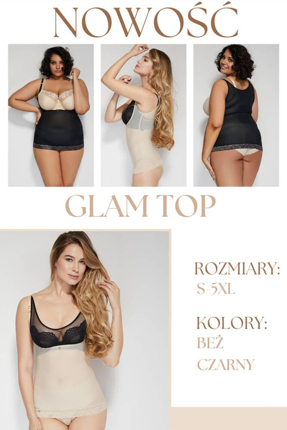 Glam Top оформяща тениска Mitex черна