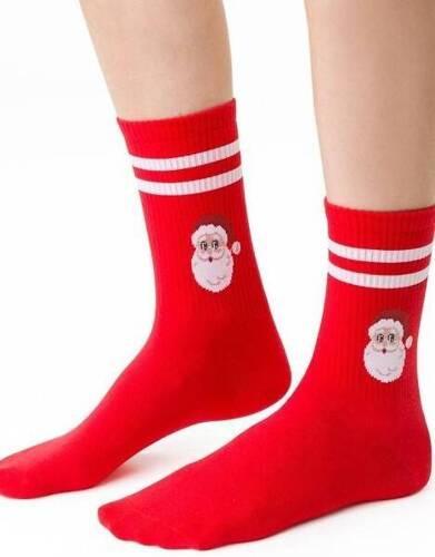 АРТ.136 Дамски коледни чорапи Steven - 111 червени