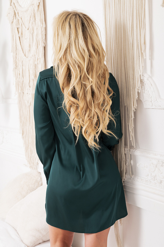 Нощна рокля с приплъзване Carey Kalimo - зелена