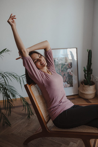 Блуза за бременни и кърмене Milk&Love Milky Puff рипс буфан ръкав