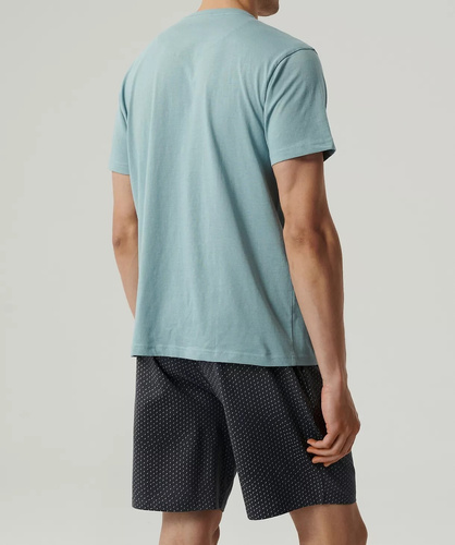 NMP-386 Мъжка пижама с къс ръкав Атлантик-графитено синьо