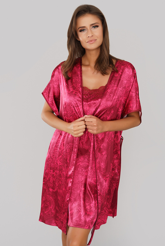 Impresja Дамски халат Италианска мода бордо 